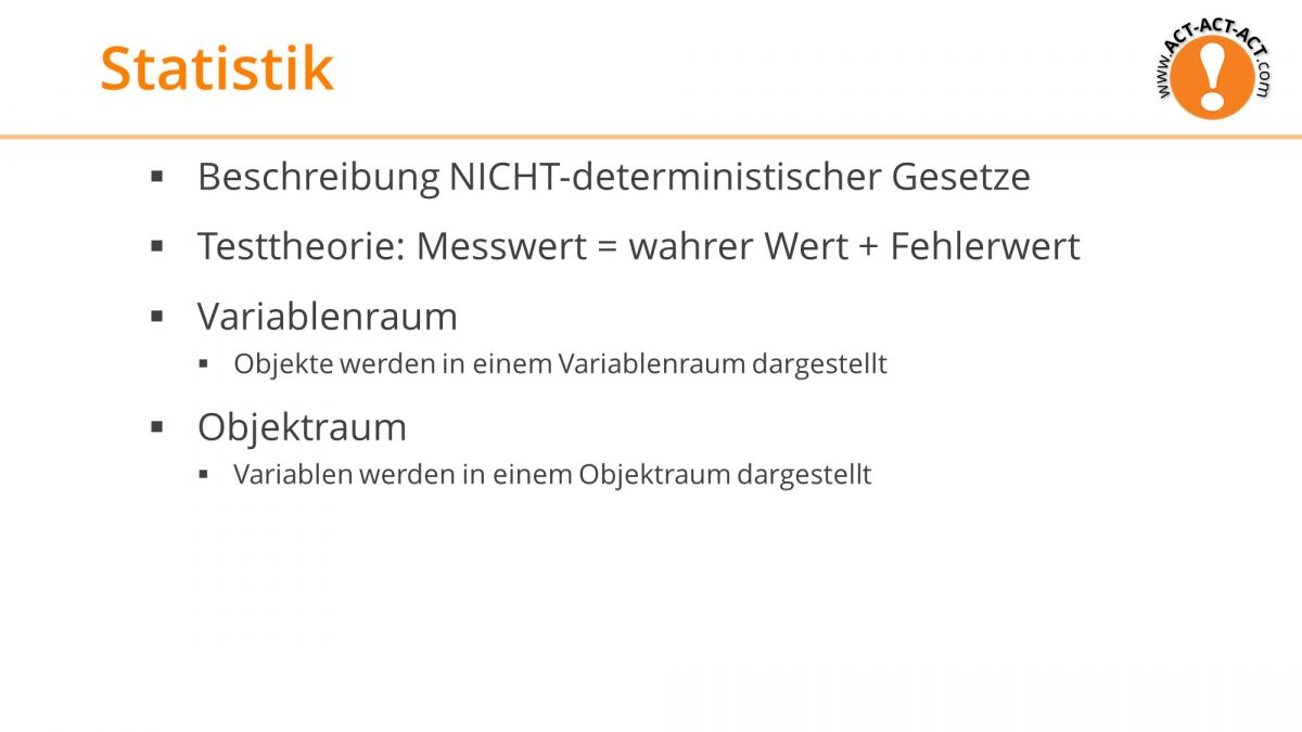 Psychologie Aufnahmetest Kapitel 3: Statistik