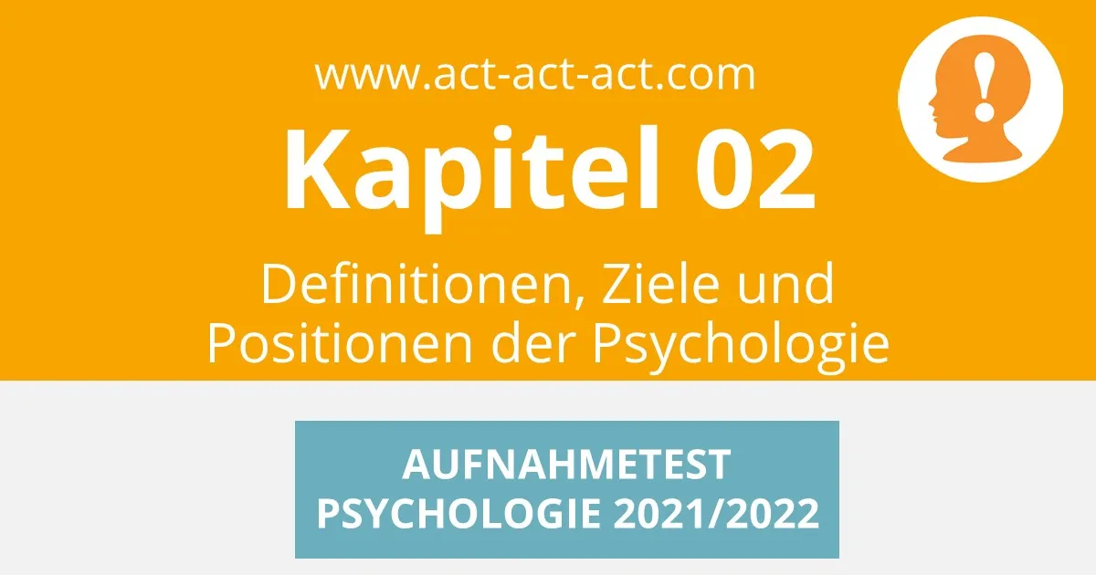 Psychologie Aufnahmetest Zusammenfassung Buch Kapitel 02