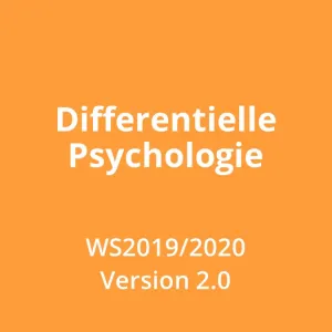 Differentielle Psychologie / Persönlichkeitspsychologie