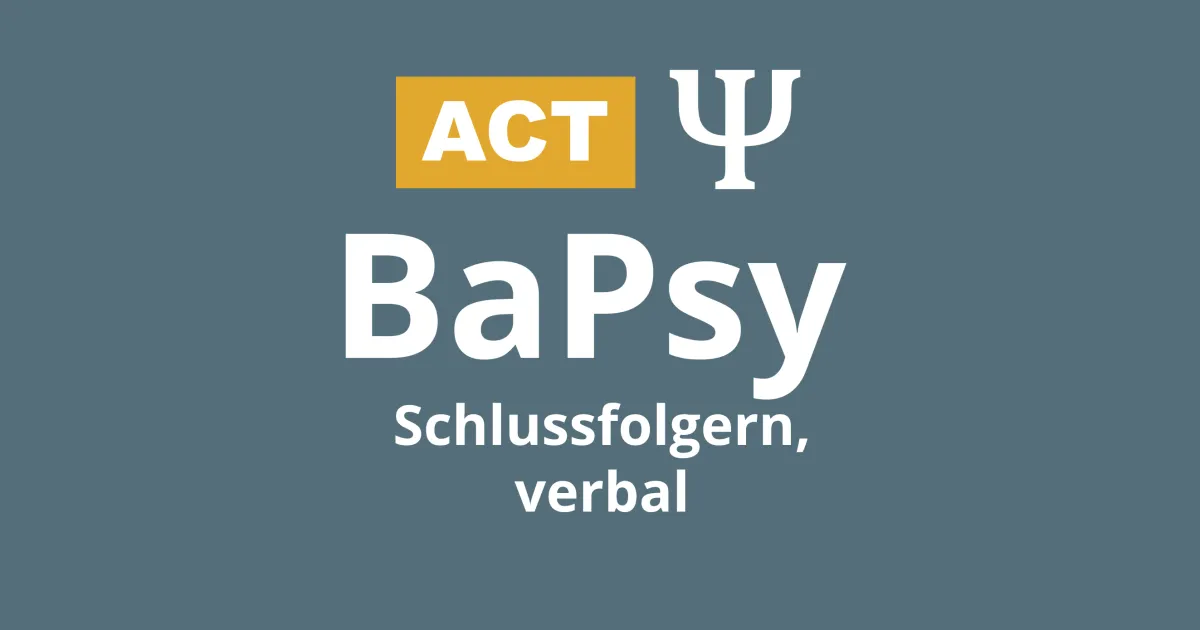 BaPsy-DGPs - Schlussfolgerndes Denken, Verbal