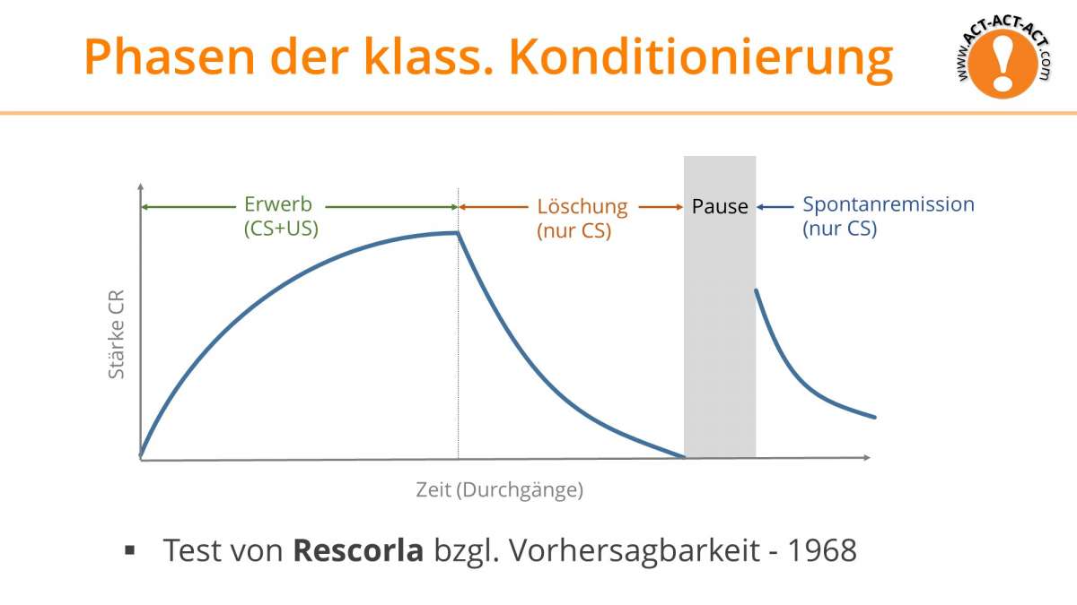 Psychologie Aufnahmetest Kapitel 6: Phasen der klassischen Konditionierung