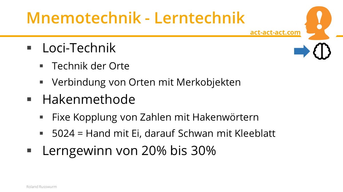 Mnemotechnik - Lerntechnik