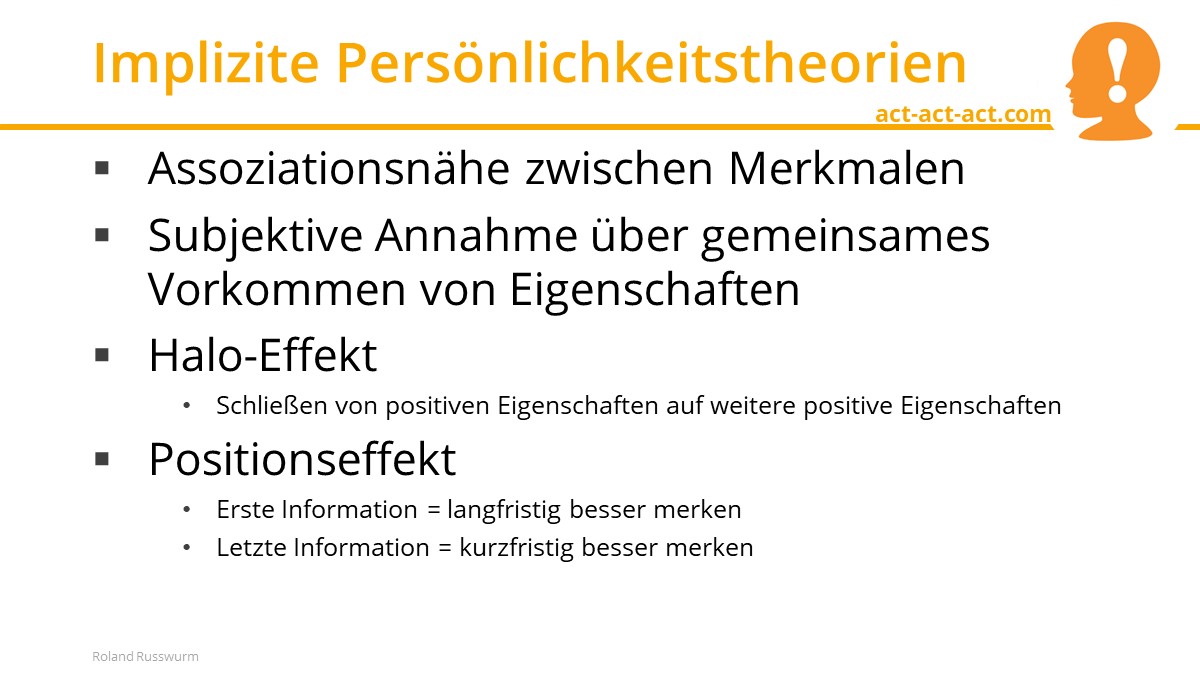 Implizite Persönlichkeitstheorien