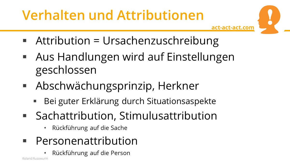 Verhalten und Attributionen