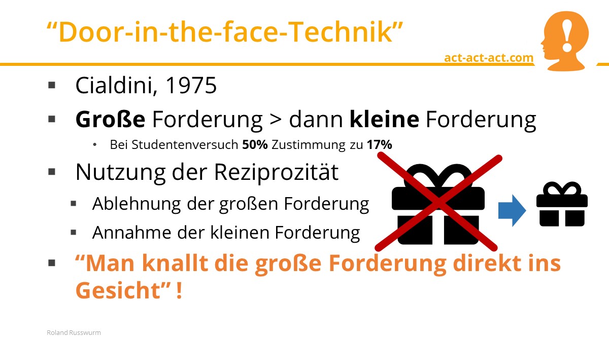 “Door-in-the-face-Technik”