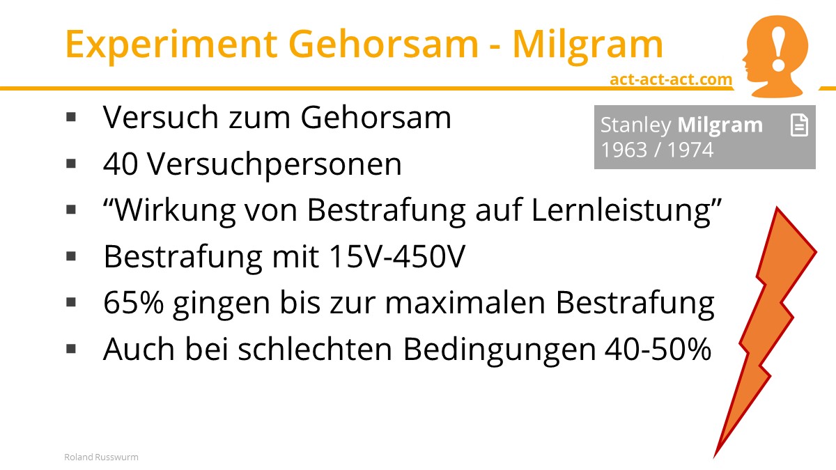 Experiment Gehorsam - Milgram