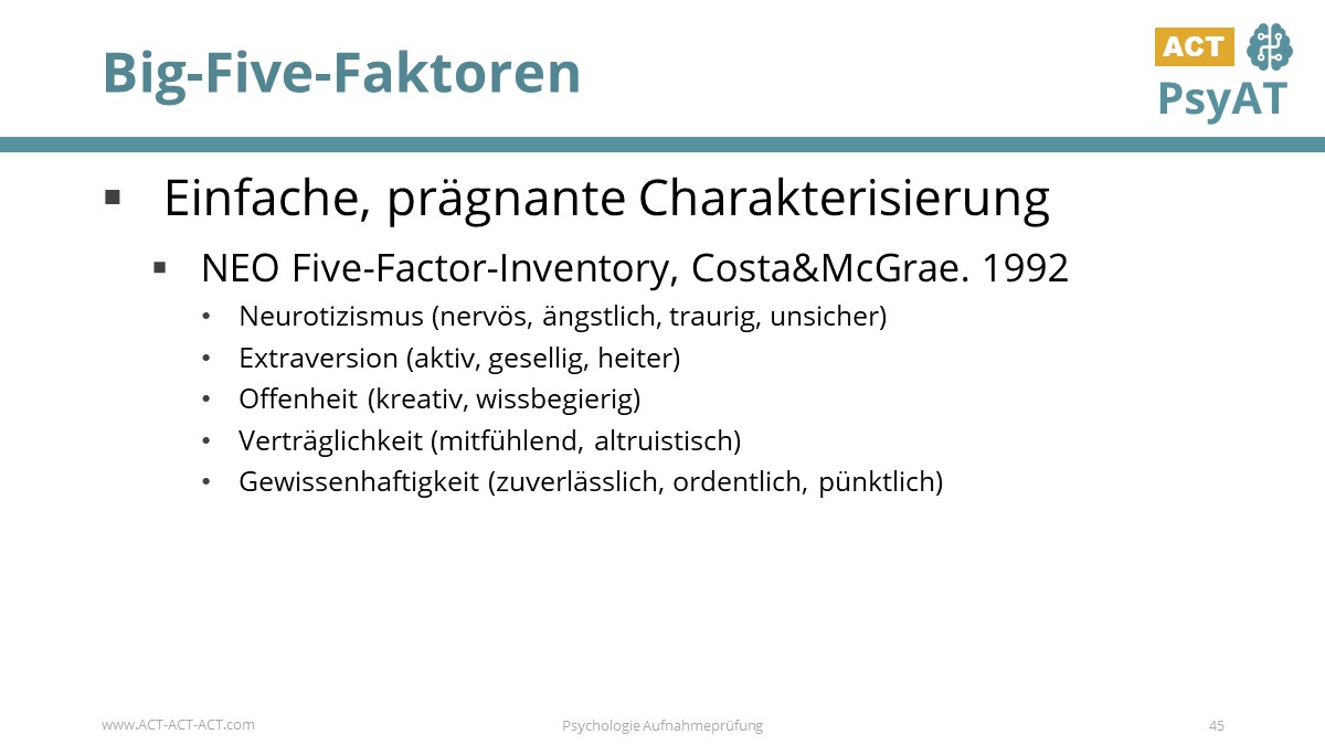 Big-Five-Faktoren