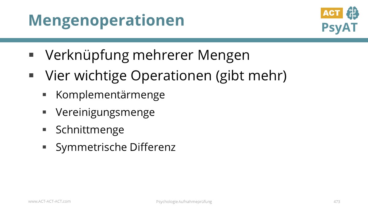 Mengenoperationen