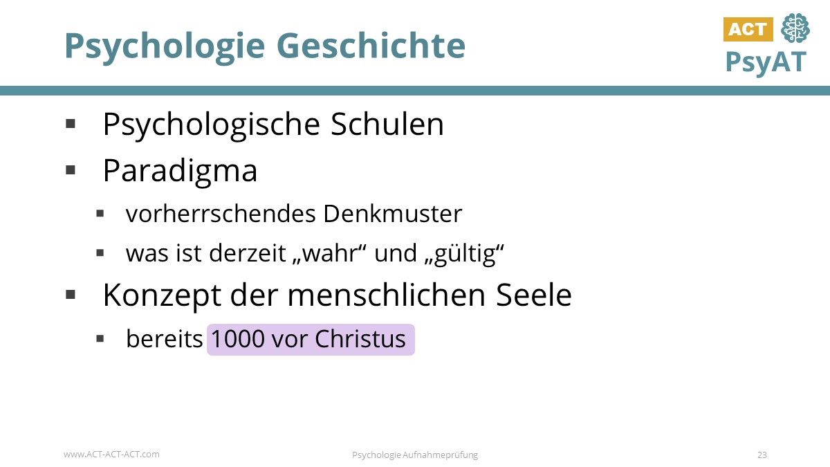 Psychologie Geschichte