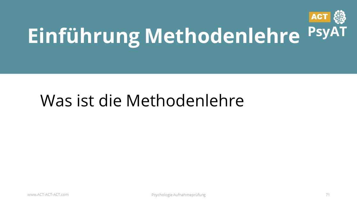 Einführung Methodenlehre