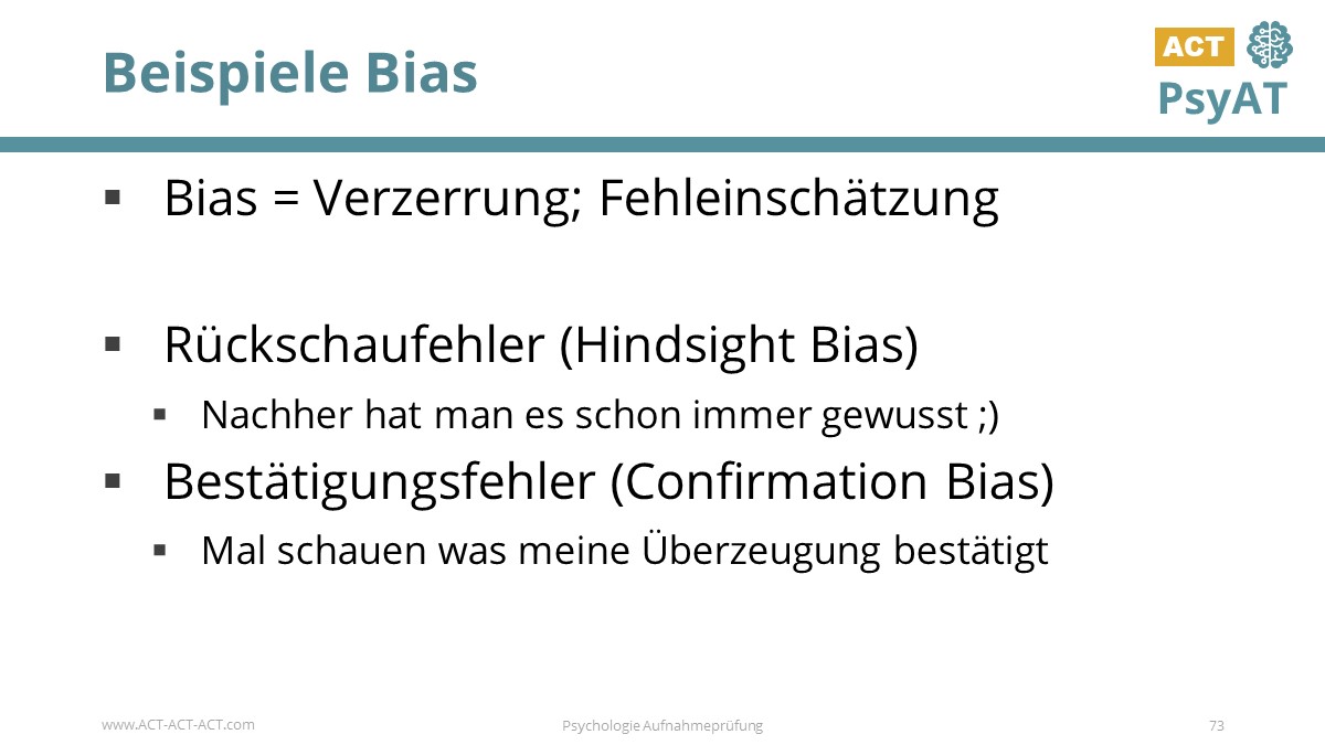 Beispiele Bias 