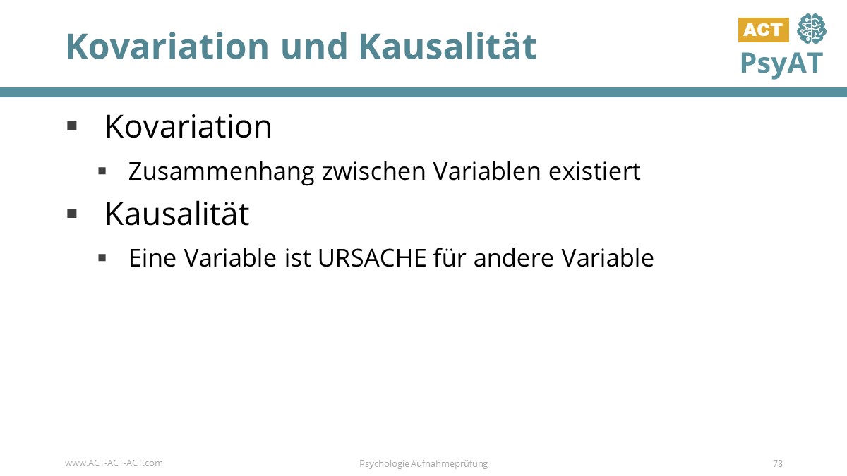 Kovariation und Kausalität