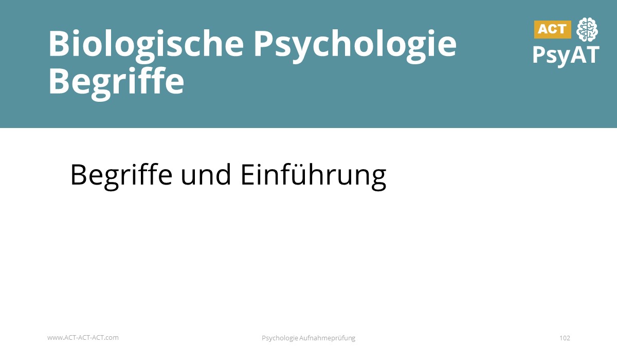 Biologische Psychologie
Begriffe