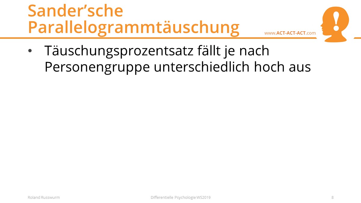 Sander’sche Parallelogrammtäuschung