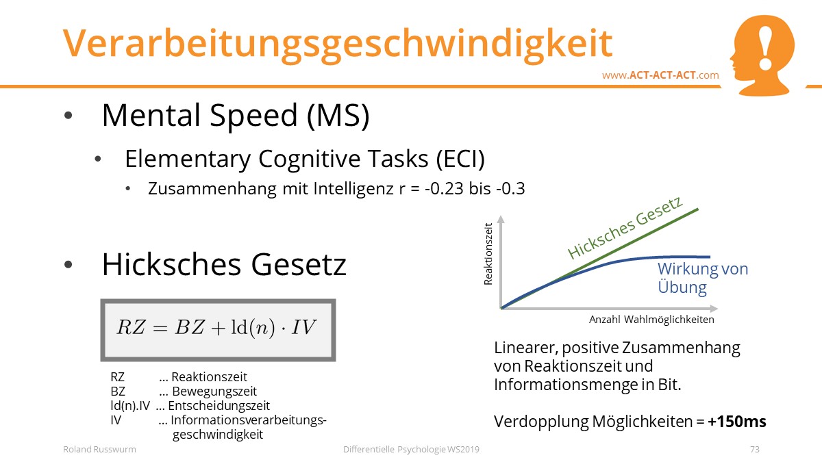 Verarbeitungsgeschwindigkeit