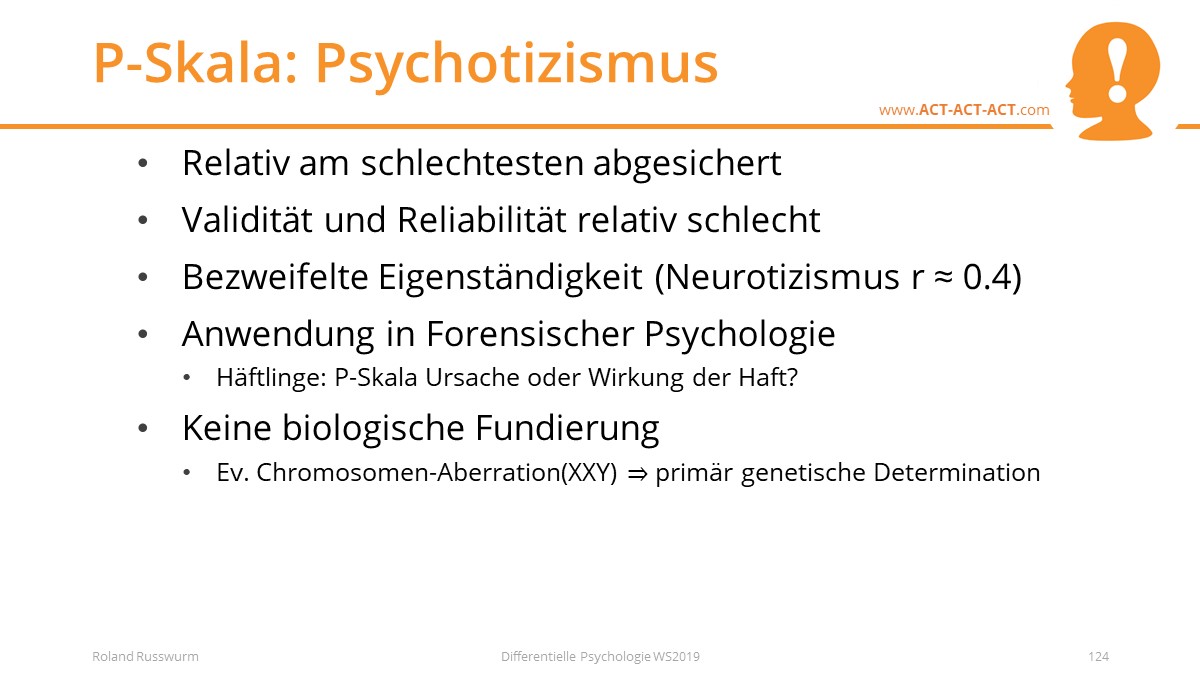 P-Skala: Psychotizismus